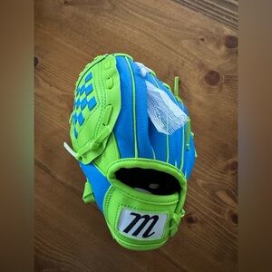 New Blue and Green Baseball Glove
